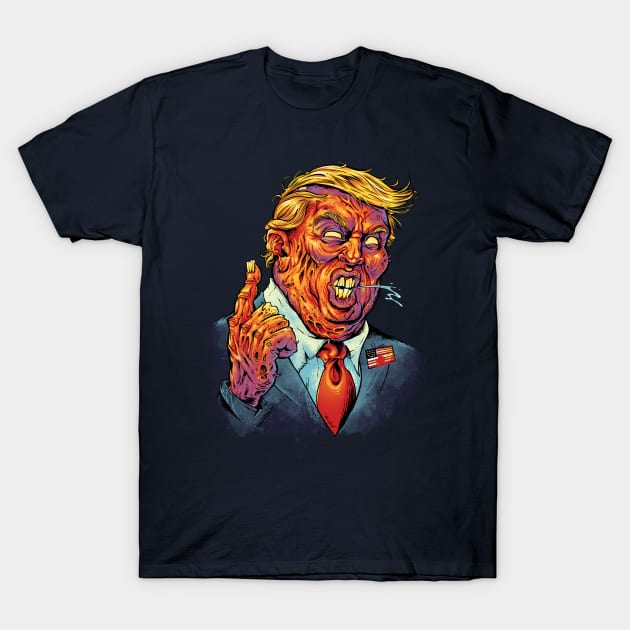 Trump Zombie T-Shirt by FlylandDesigns